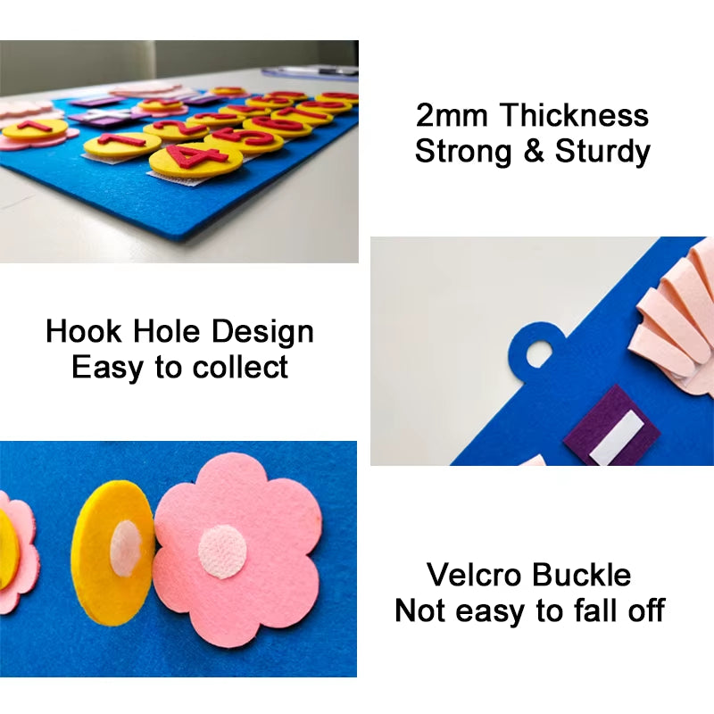 Toddler Montessori Toys Felt Finger Numbers Math Toy Children Counting Early Education Learning Game for Kids Intelligence