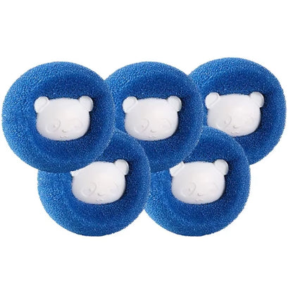 Blue pet hair remover laundry balls