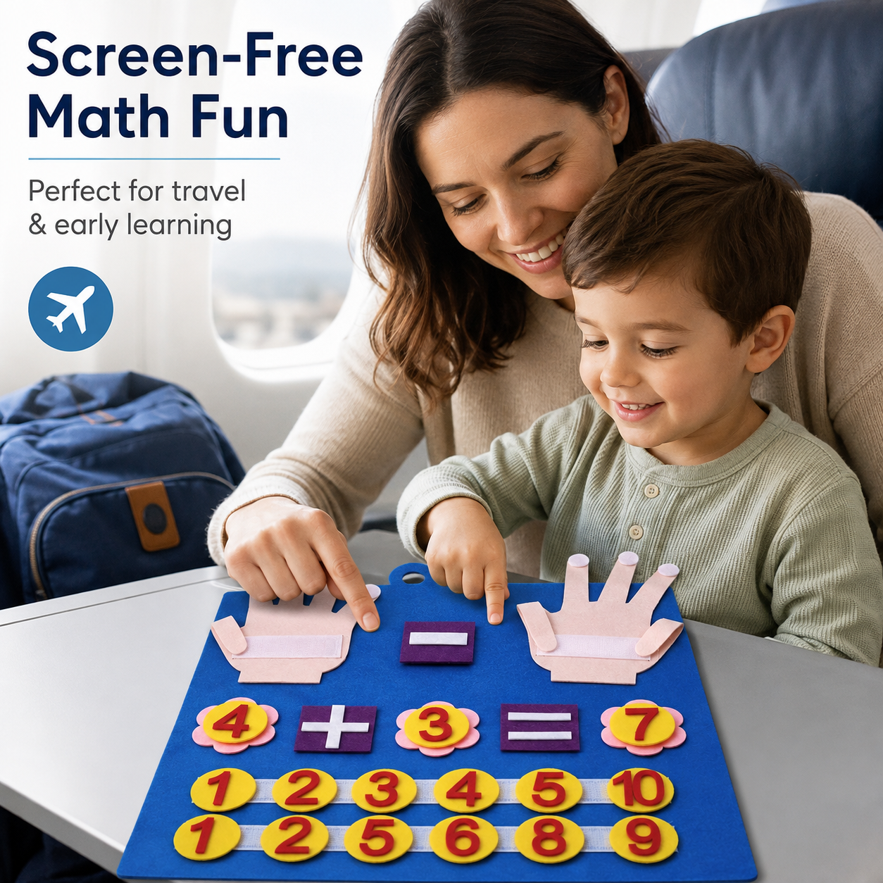 Montessori-Inspired Felt Counting & Math Learning Set – 20 Pieces