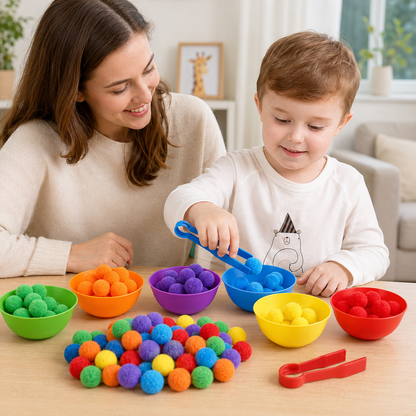 Montessori-Inspired Rainbow Counting & Sorting Set