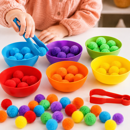 Montessori-Inspired Rainbow Counting & Sorting Set