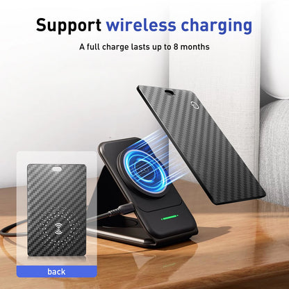 1/2-Pack Smart Air Tag GPS Tracking Card for IOS and Android - Lost and Found Alert Device. Wallet/Card Locator Smart Card.