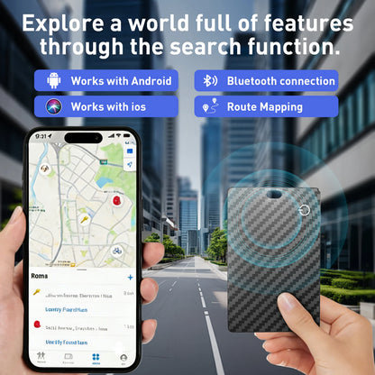 1/2-Pack Smart Air Tag GPS Tracking Card for IOS and Android - Lost and Found Alert Device. Wallet/Card Locator Smart Card.