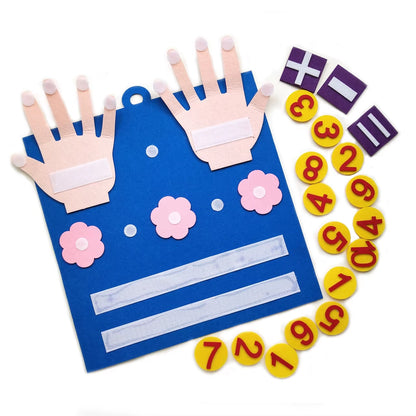 Toddler Montessori Toys Felt Finger Numbers Math Toy Children Counting Early Education Learning Game for Kids Intelligence