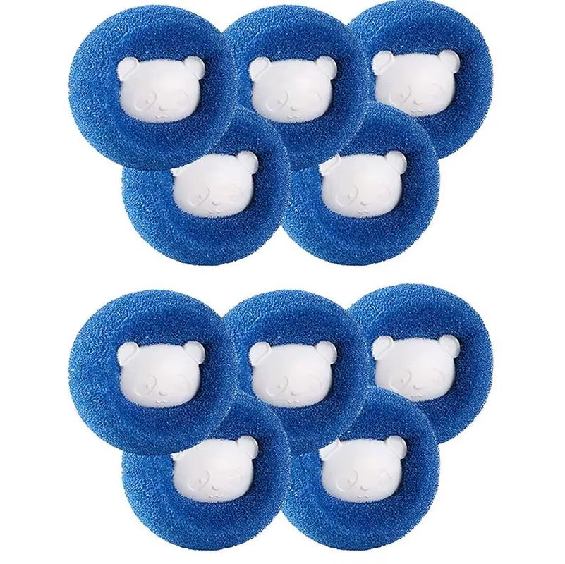 Orange pet hair remover laundry balls